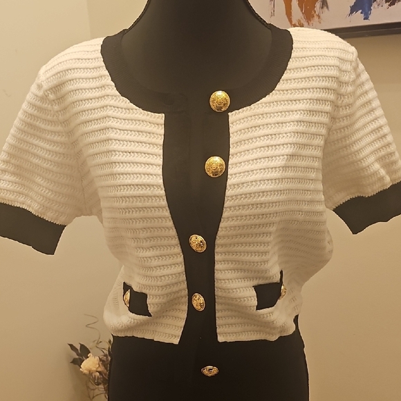 Generation Love White Textured Harper Cardigan - Picture 2 of 3